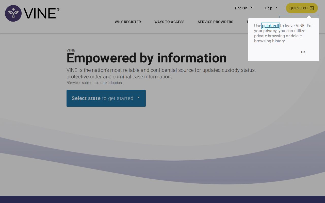 VINELink Miami-Dade County inmate release search screen